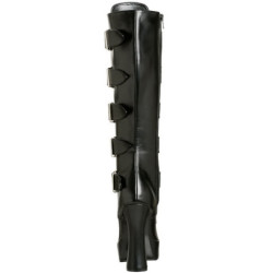 Leatherette 13 cm ELECTRA-2042 buckle womens boots with platform