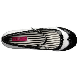 Bianco Verniciata 7,5 cm JENNA-06 grandi taglie scarpe décolleté