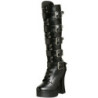 Leatherette 13 cm ELECTRA-2042 buckle womens boots with platform