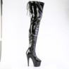 Nero 18 cm ADORE-4011 Vinile piattaforma stivali overknee crotch alto
