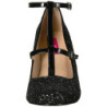 Nero Scintillare 10 cm QUEEN-01 grandi taglie scarpe décolleté