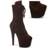 Velvet 18 cm ADORE-1045VEL Brown heeled boots + protective toe caps