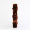Velvet 18 cm ADORE-1045VEL Brown heeled boots + protective toe caps