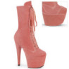 Velvet 18 cm ADORE-1045VEL Rose heeled boots + protective toe caps