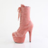 Velvet 18 cm ADORE-1045VEL Rose heeled boots + protective toe caps