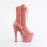 Velvet 18 cm ADORE-1045VEL Rose heeled boots + protective toe caps