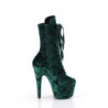 Velvet 18 cm ADORE-1045VEL green heeled boots + protective toe caps