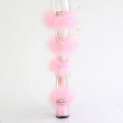 Rose 18 cm ADORE-727F exotic pole dance high heels sandals with feathers