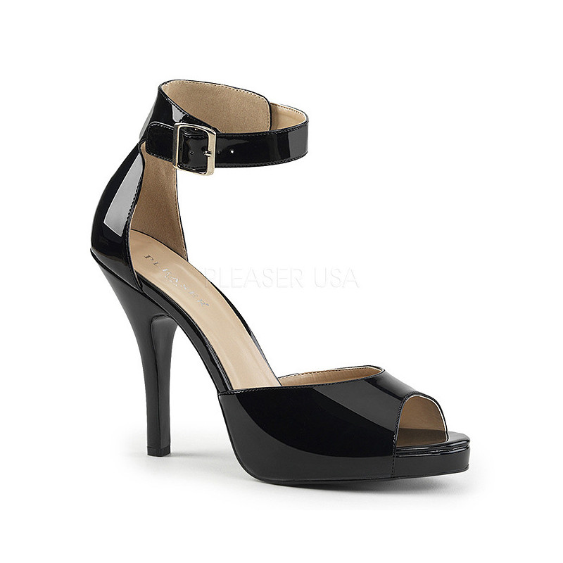 Nero Verniciata 12,5 cm EVE-02 grandi taglie sandali donna