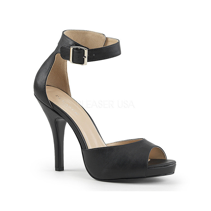 Nero Ecopelle 12,5 cm EVE-02 grandi taglie sandali donna