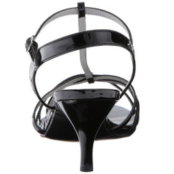 Nero Verniciata 6 cm KITTEN-06 grandi taglie sandali donna