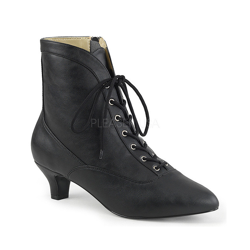 Nero Ecopelle 5 cm FAB-1005 grandi taglie stivaletti donna