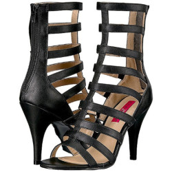 Nero Ecopelle 10 cm DREAM-438 grandi taglie stivaletti donna