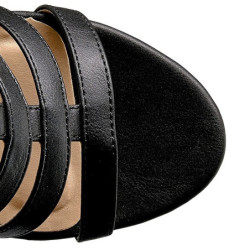 Nero Ecopelle 10 cm DREAM-438 grandi taglie stivaletti donna