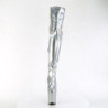 Silver 20 cm FLAMINGO-3000HWR Hologram exotic pole dance overknee boots