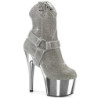 Argento strass stivaletti texani e cowboy plateau tacco 18 cm ADORE-1029CHRS