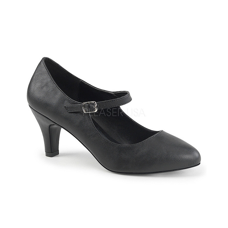 Black Leatherette 8 cm DIVINE-440 High Heel Pumps for Men