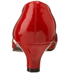 Red Shiny 5 cm FAB-420W Pumps with low heels