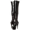 Black Patent 18 cm ADORE-3050 Platform Thigh High Boots