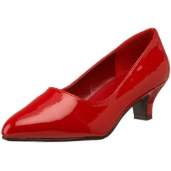 Red Shiny 5 cm FAB-420W Pumps with low heels