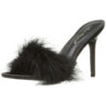 Black 10 cm CLASSIQUE-01F womens mules feathers