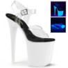 Neon White 20 cm FLAMINGO-808UV High Heel Platform