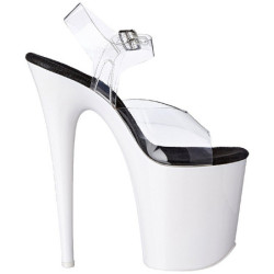 Neon White 20 cm FLAMINGO-808UV High Heel Platform