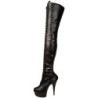Leatherette 15,5 cm DELIGHT-3023 Platform Thigh High Boots