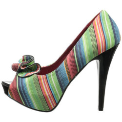 Multicolore 13 cm LOLITA-12 scarpe décolleté spuntate tacco altissime