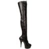 Leatherette 15,5 cm DELIGHT-3023 Platform Thigh High Boots