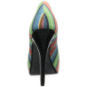 Multicolored 13 cm LOLITA-12 womens peep toe pumps shoes