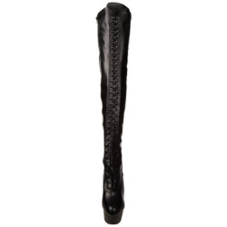 Ecopelle 15,5 cm DELIGHT-3023 plateau suola stivali alti lunghi