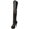 Leatherette 15,5 cm DELIGHT-3023 Platform Thigh High Boots