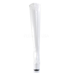 Bianco Vernice 18 cm ADORE-3000 Stivali alti e sopra al ginocchio