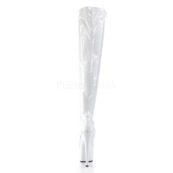 Bianco Vernice 18 cm ADORE-3000 Stivali alti e sopra al ginocchio