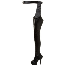 Leatherette 15,5 cm DELIGHT-5000 Platform Thigh High Boots