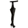 Leatherette 15,5 cm DELIGHT-5000 Platform Thigh High Boots