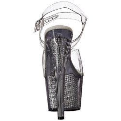 Argento 18 cm ADORE-708SRS Sandali Donna Plateau di Cristallo