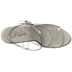 Silver 18 cm ADORE-708SRS High Heeled Sandal Rhinestone Platform