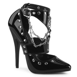 Shiny 15 cm DOMINA-118 pointed toe stiletto pumps fetish shoes