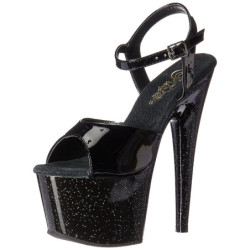 Nero 18 cm ADORE-709MG scintillare plateau sandali donna con tacco