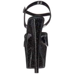 Nero 18 cm ADORE-709MG scintillare plateau sandali donna con tacco
