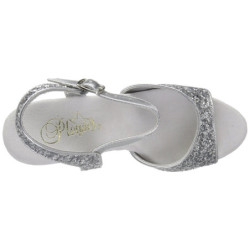 Argento 20 cm FLAMINGO-810LG scintillare plateau sandali donna con tacco