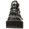 Vegano 5 cm DemoniaCult EMILY-315-1 stivaletti gotico con fibbie