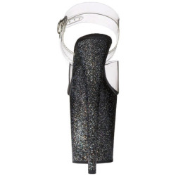 Nero 20 cm FLAMINGO-808MG scintillare sandali con tacco