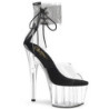 Black rhinestone 18 cm ADORE-724RS pleaser high heels ankle cuff