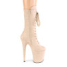 Vegano suede 20 cm FLAMINGO-1050FS stivali tacco piattaforma exotic pole in beige