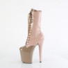 FLAMINGO-1054DC - 20 cm platform high heel boots patent dusty