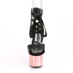 Ecopelle 18 cm ADORE-700-14 Calzature plateau con tacco cromo