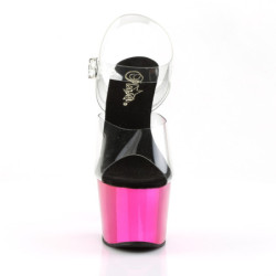 Pink rosso cromato 18 cm Pleaser ADORE-708 scarpe da pole dance